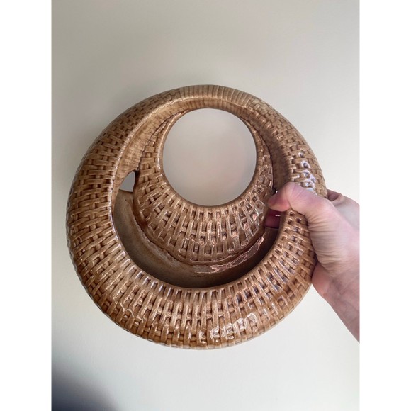 Vintage Ceramic Wall-Hanging Flower Basket - Picture 2 of 7